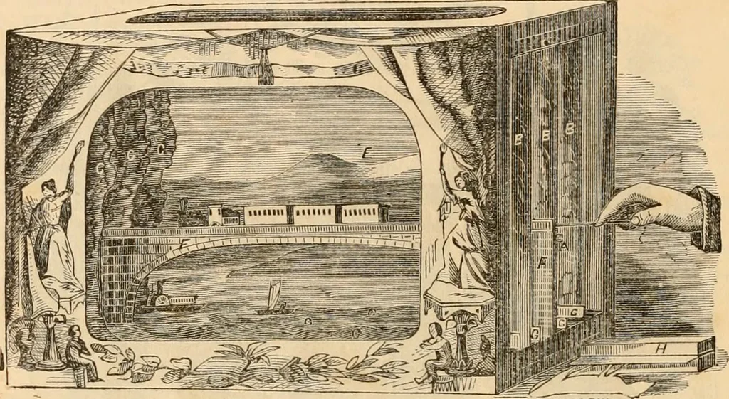 An illustration from Work and play annual of home amusements and social sports : containing directions for various in-door and out-door games, parlor tricks, acting charades, &c. ..., 1872, leaf 37