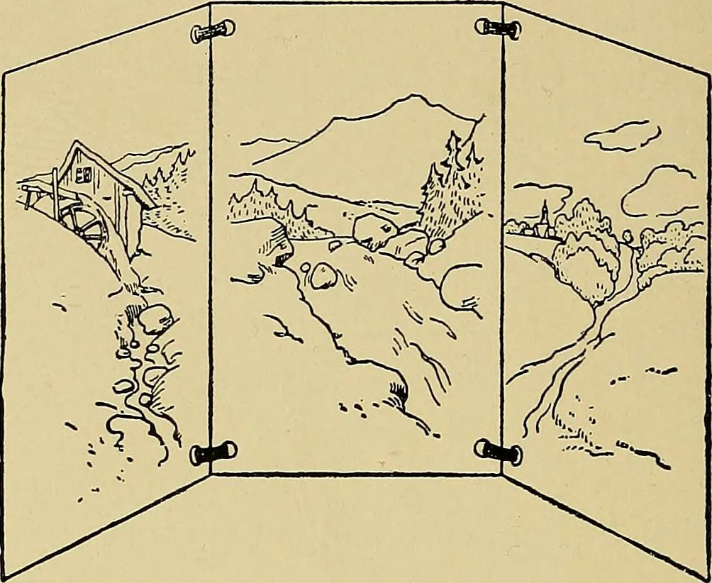 An illustration from Work and play for little girls, 1912, leaf 67
