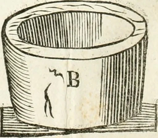 An illustration from The works of the highly experienced and famous chymist, John Rudolph Glauber : containing, great variety of choice secrets in medicine and alchymy in the working of metallick mines, and the separation of metals : also, various cheap and easie ways of making salt-petre, and improving of barren-land, and the fruits of the earth : together with many other things very profitable for all the lovers of art and industry, 1689, leaf 109
