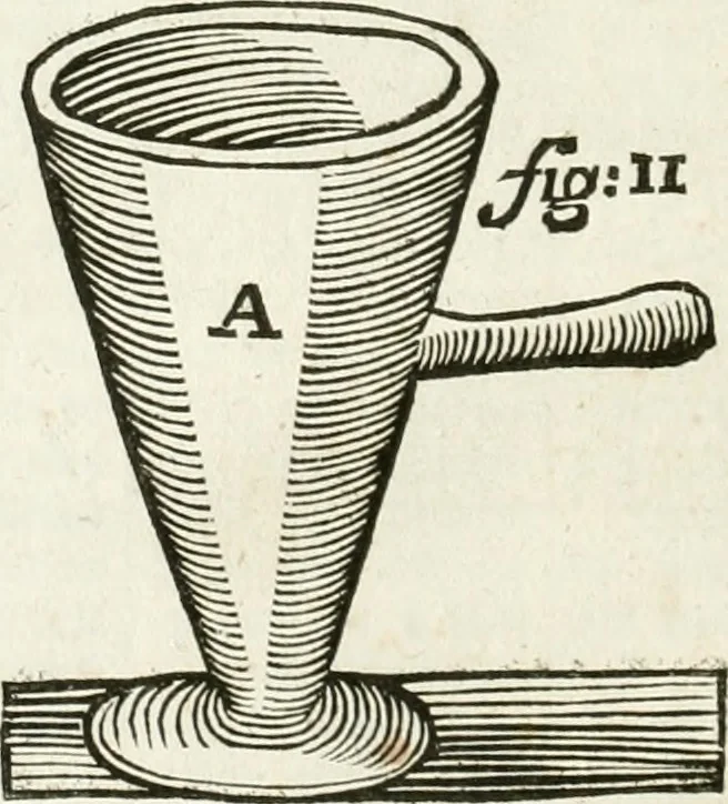 An illustration from The works of the highly experienced and famous chymist, John Rudolph Glauber : containing, great variety of choice secrets in medicine and alchymy in the working of metallick mines, and the separation of metals : also, various cheap and easie ways of making salt-petre, and improving of barren-land, and the fruits of the earth : together with many other things very profitable for all the lovers of art and industry, 1689, leaf 89