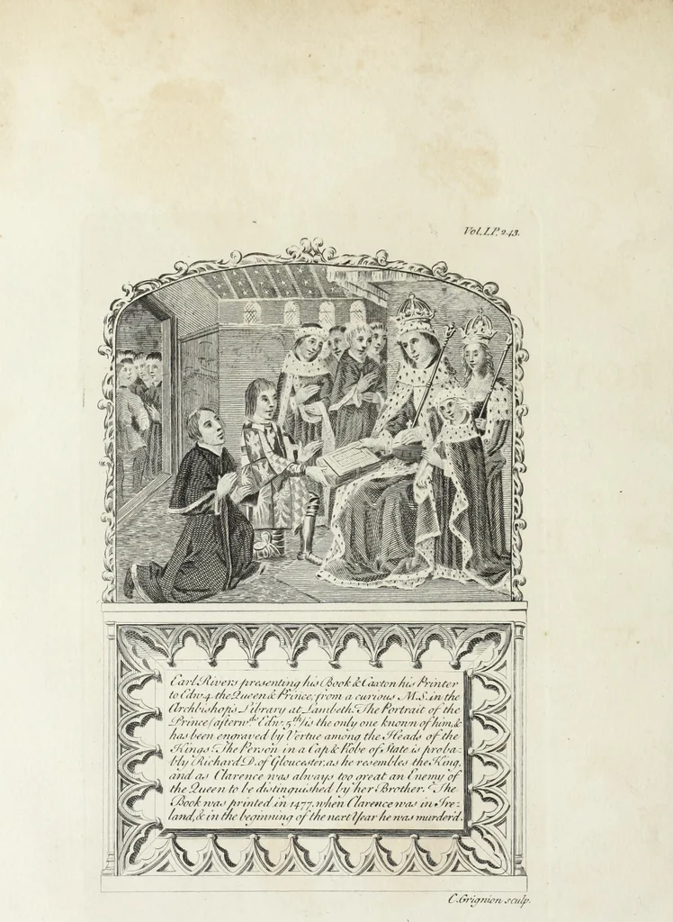 An illustration from The works of Horatio Walpole, earl of Orford, 1798, leaf 281