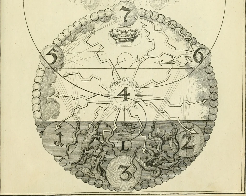 An illustration from The works of Jacob Behmen, the Teutonic theosopher : to which is prefixed, the life of the author, 1764, leaf 596