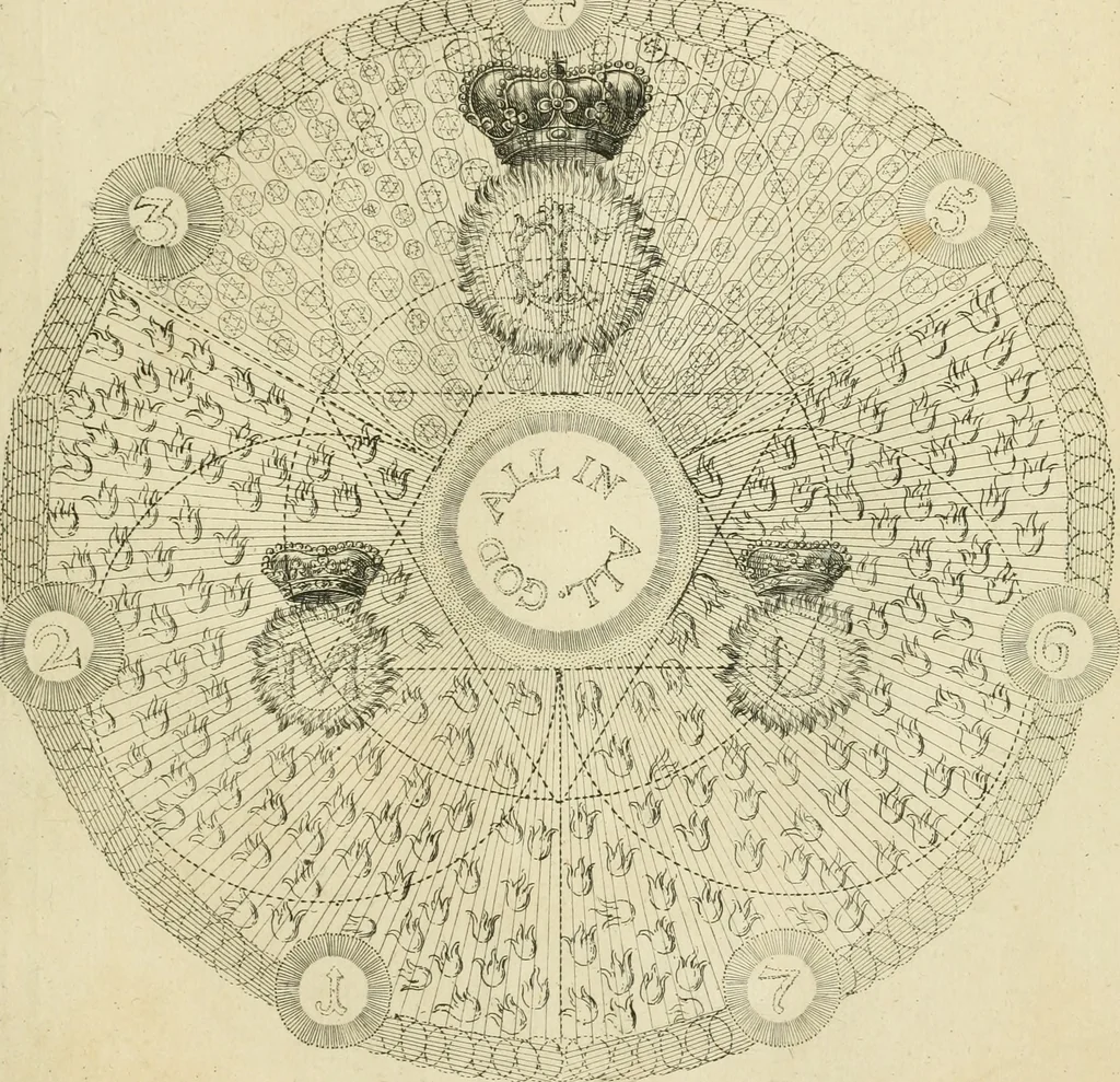 An illustration from The works of Jacob Behmen, the Teutonic theosopher : to which is prefixed, the life of the author, 1764, leaf 610