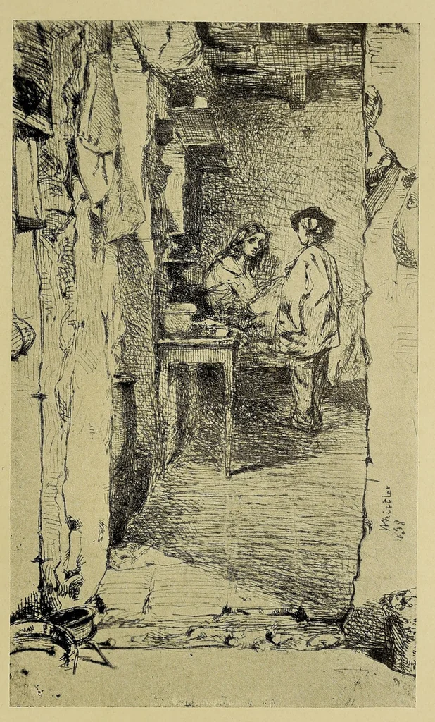 An illustration from The works of James McNeill Whistler : a study, 1907, leaf 157