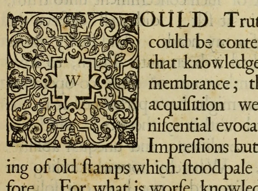An illustration from The works of the learned Sr Thomas Brown, Kt. ... : Containing I. Enquiries into vulgar and common errors. II. Religio medici : with annotations and observations upon it. III. Hydriotaphia; or, Urn-burial : together with The garden of Cyrus. IV. Certain miscellany tracts. With alphabetical tables, 1686, leaf 9
