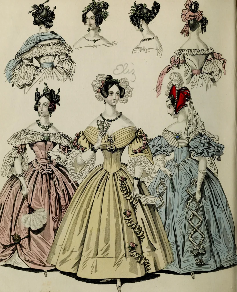 An illustration from The World of fashion and continental feuilletons, 1824, leaf 129