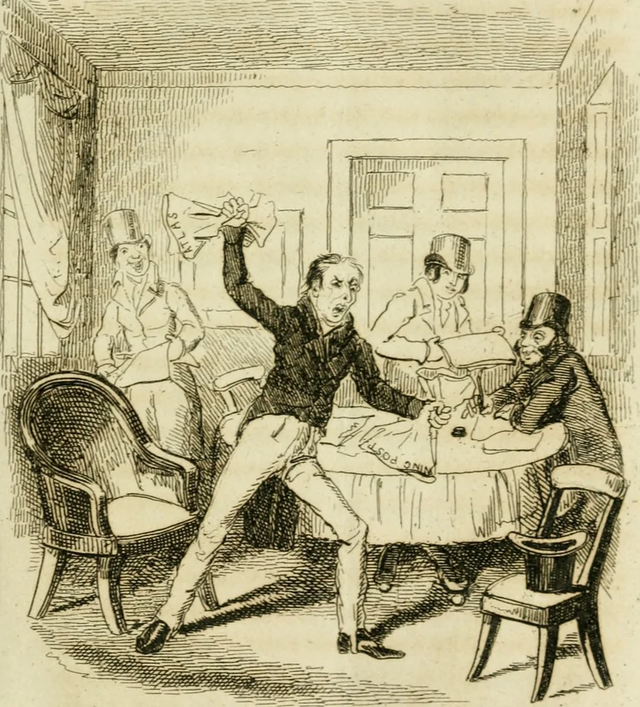 An illustration from A world of wonders, or, Divers developments, showing the thorough triumph of animal magnetism in New England : illustrated by the power of prevision in Mrs. Matilda Fox, and the point of the pencil by D.C. Johnston, 1838, leaf 84