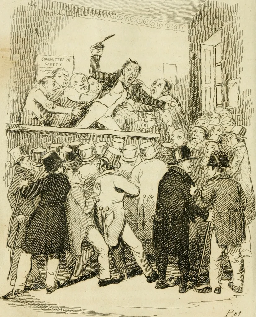 An illustration from A world of wonders, or, Divers developments, showing the thorough triumph of animal magnetism in New England : illustrated by the power of prevision in Mrs. Matilda Fox, and the point of the pencil by D.C. Johnston, 1838, leaf 95
