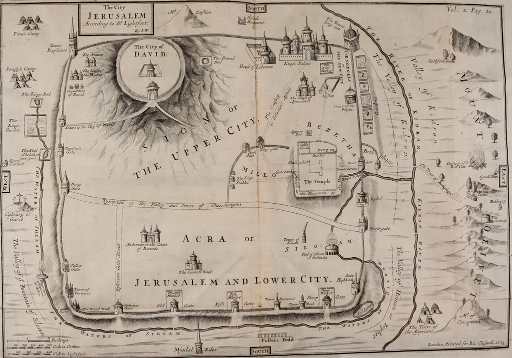 An illustration from The works of the Reverend and learned John Lightfoot, D.D. .., 1684, leaf 38