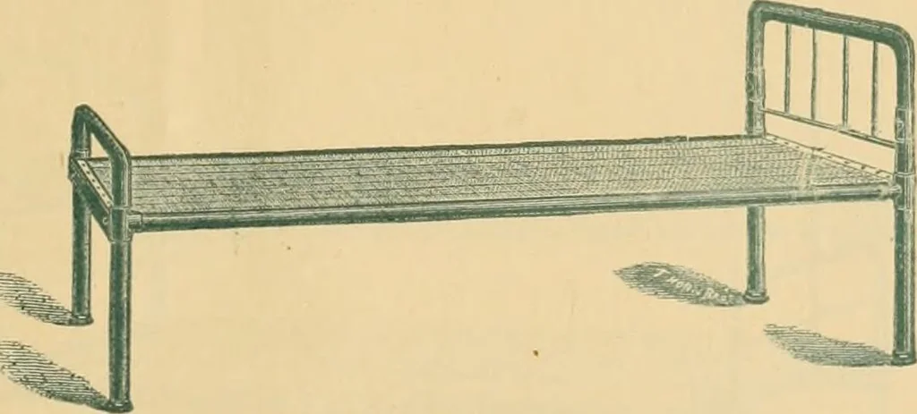 An illustration from Woven wire mattresses, spring beds & cots : catalogue, January 1885., 1885, leaf 30