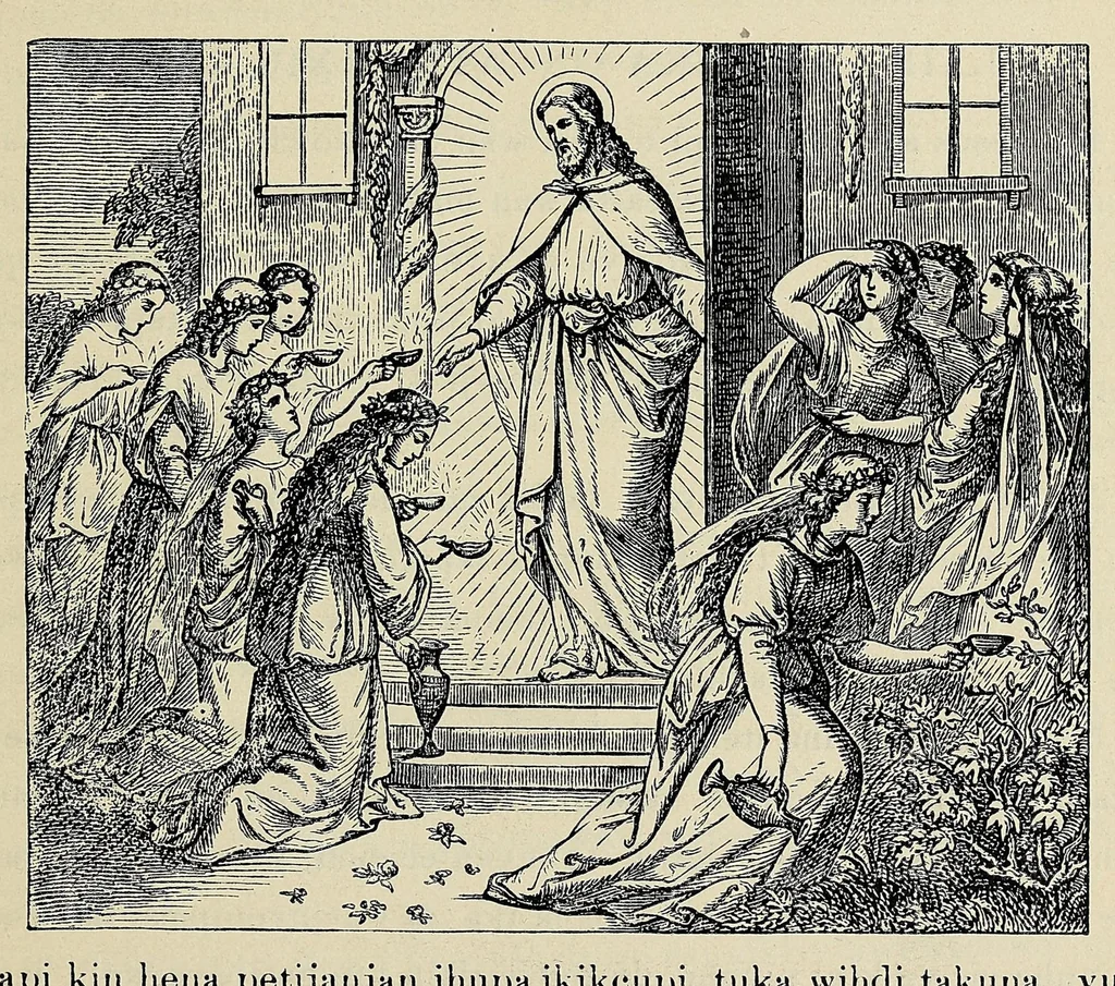 An illustration from Wowapi wakan ptecedan oyakapi kin. Bible history in the Sioux Indian language, 1897, leaf 207
