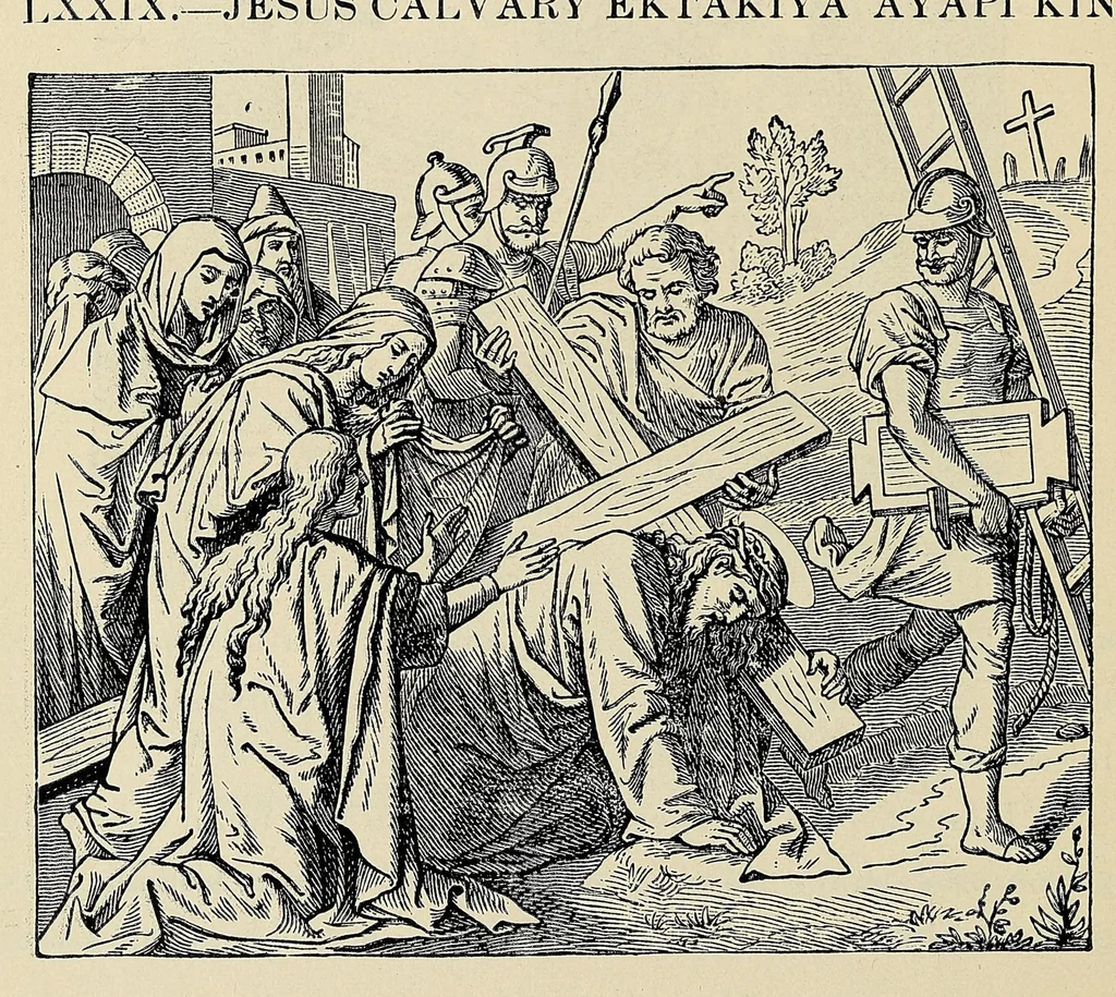 An illustration from Wowapi wakan ptecedan oyakapi kin. Bible history in the Sioux Indian language, 1897, leaf 224