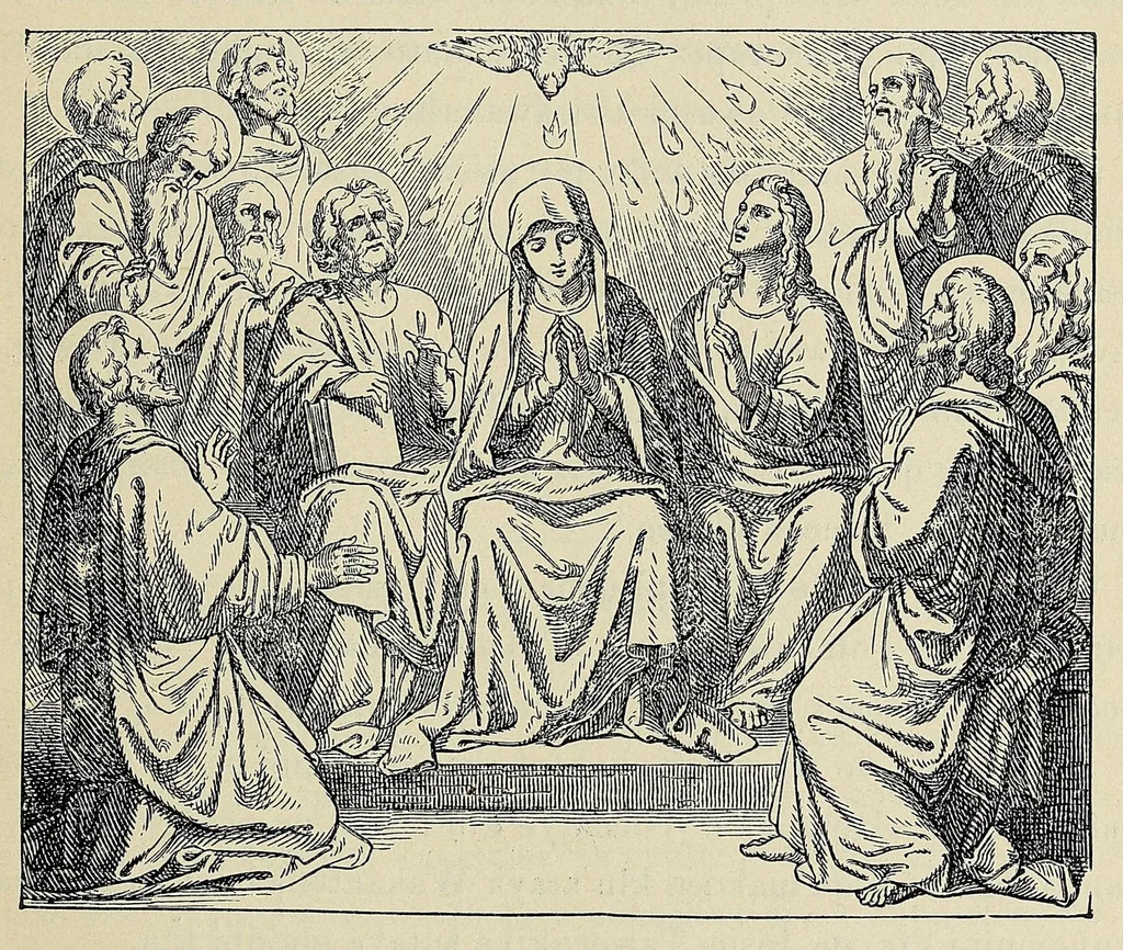 An illustration from Wowapi wakan ptecedan oyakapi kin. Bible history in the Sioux Indian language, 1897, leaf 241