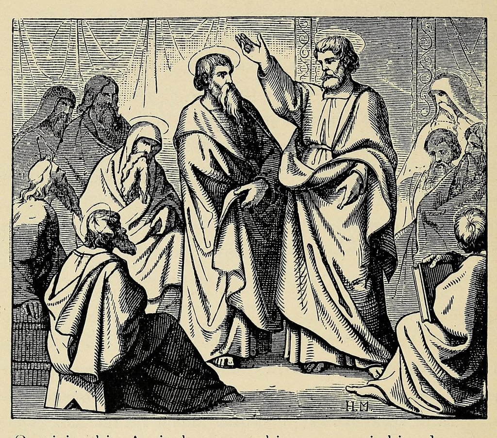 An illustration from Wowapi wakan ptecedan oyakapi kin. Bible history in the Sioux Indian language, 1897, leaf 258