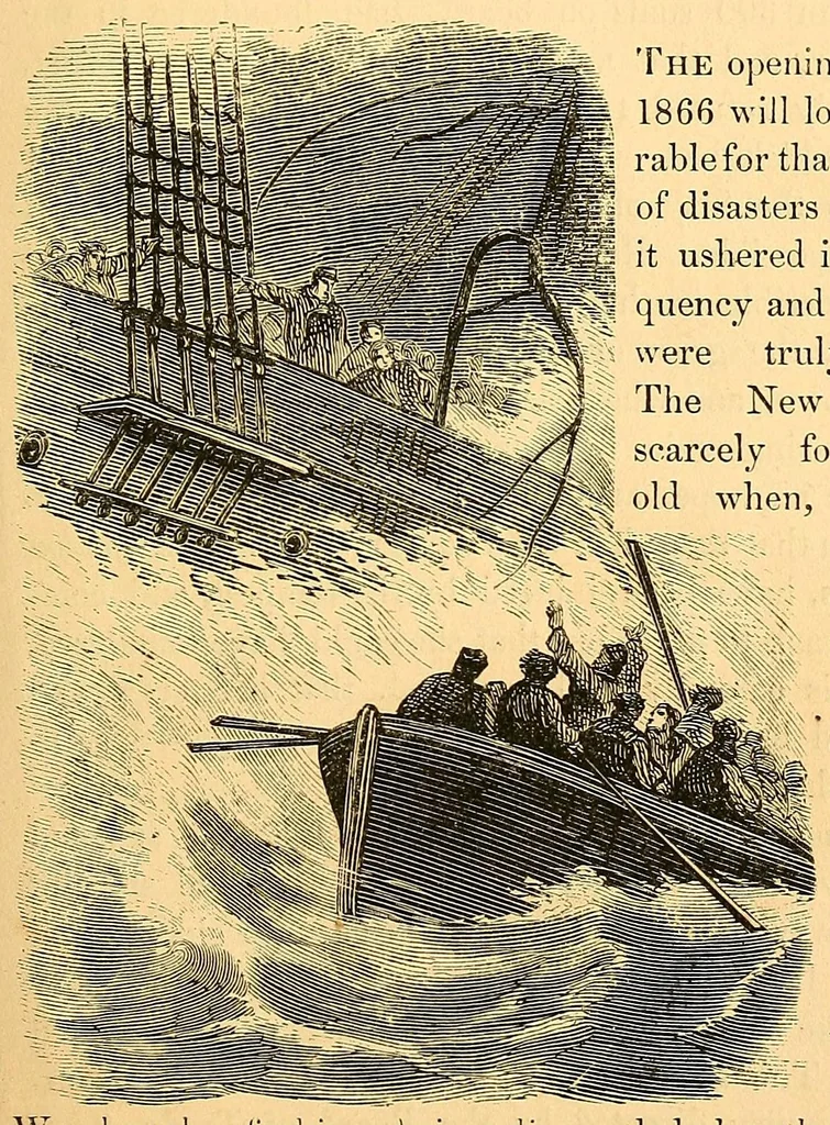 An illustration from Wreck of the "London.", 1866, leaf 11