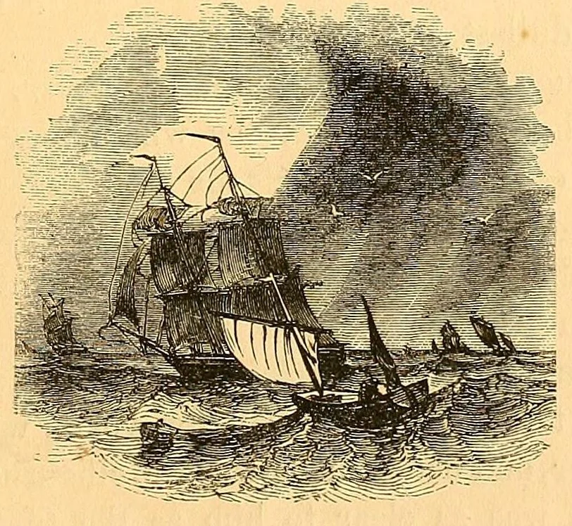 An illustration from Wreck of the "London.", 1866, leaf 93