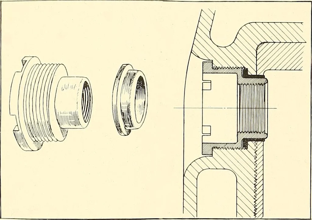 An illustration from Wright aircraft engines; complete instructions for their installation, operation and maintenance;, 1921, leaf 75