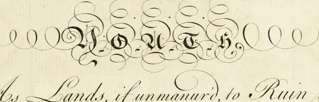 An illustration from Writing and drawing made easy, amusing and instructive : containing the whole alphabet in all the characters now us'd, both in printing and penmanship : each illustrated by emblematic devices and moral copies : calculated for the user of schools and curiously engraved by the best hands ..., 1750, leaf 104