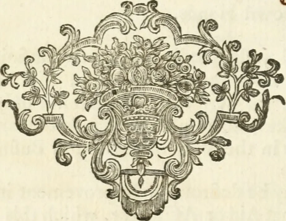 An illustration from Writing and drawing made easy, amusing and instructive : containing the whole alphabet in all the characters now us'd, both in printing and penmanship : each illustrated by emblematic devices and moral copies : calculated for the user of schools and curiously engraved by the best hands ..., 1750, leaf 13
