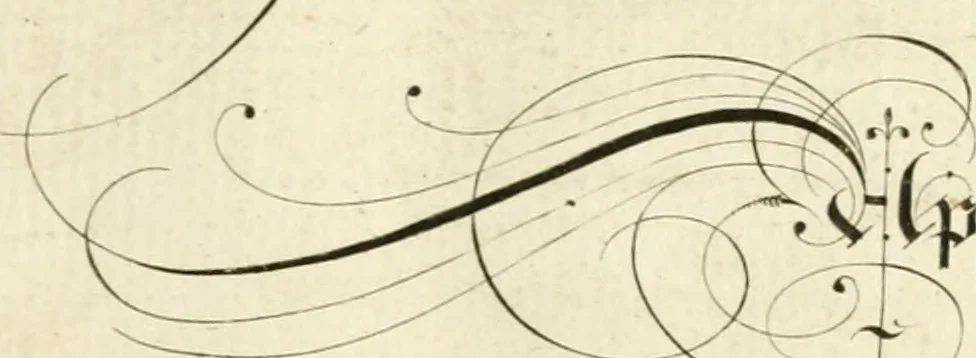 An illustration from Writing and drawing made easy, amusing and instructive : containing the whole alphabet in all the characters now us'd, both in printing and penmanship : each illustrated by emblematic devices and moral copies : calculated for the user of schools and curiously engraved by the best hands ..., 1750, leaf 52