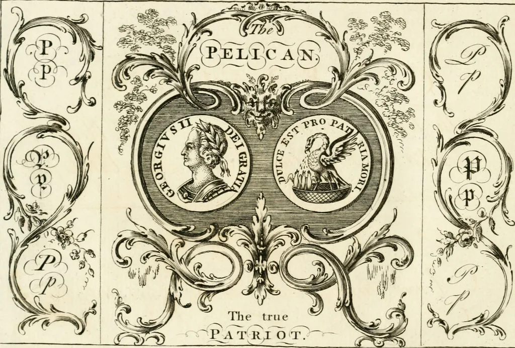 An illustration from Writing and drawing made easy, amusing and instructive : containing the whole alphabet in all the characters now us'd, both in printing and penmanship : each illustrated by emblematic devices and moral copies : calculated for the user of schools and curiously engraved by the best hands ..., 1750, leaf 71