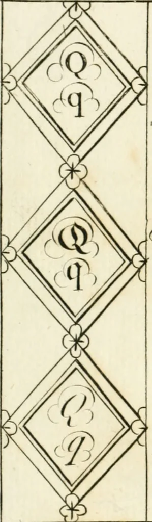 An illustration from Writing and drawing made easy, amusing and instructive : containing the whole alphabet in all the characters now us'd, both in printing and penmanship : each illustrated by emblematic devices and moral copies : calculated for the user of schools and curiously engraved by the best hands ..., 1750, leaf 75