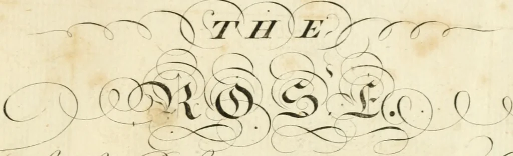An illustration from Writing and drawing made easy, amusing and instructive : containing the whole alphabet in all the characters now us'd, both in printing and penmanship : each illustrated by emblematic devices and moral copies : calculated for the user of schools and curiously engraved by the best hands ..., 1750, leaf 80