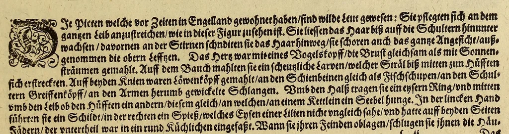 An illustration from Wunderbarliche, doch warhafftige Erklärung, von der Gelegenheit vnd Sitten der Wilden in Virginia, welche newlich von den Engelländern, so im Jahr 1585. : vom Herrn Reichard Greinuile, einem von der Ritterschafft, in gemeldte Landschafft die zubewohnen geführet waren, ist erfunden worden, in Vorlegung H. Walter Ralegh, Ritter vnd Obersten dess Zinnbergwercks, auss Vergünstigung der Durchleuchtigsten vnd Vnvberwindlichsten, Elisabeth, Königin in Engelland, &c., 1620, leaf 101