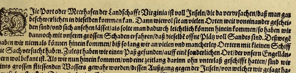 An illustration from Wunderbarliche, doch warhafftige Erklärung, von der Gelegenheit vnd Sitten der Wilden in Virginia, welche newlich von den Engelländern, so im Jahr 1585. : vom Herrn Reichard Greinuile, einem von der Ritterschafft, in gemeldte Landschafft die zubewohnen geführet waren, ist erfunden worden, in Vorlegung H. Walter Ralegh, Ritter vnd Obersten dess Zinnbergwercks, auss Vergünstigung der Durchleuchtigsten vnd Vnvberwindlichsten, Elisabeth, Königin in Engelland, &c., 1620, leaf 51