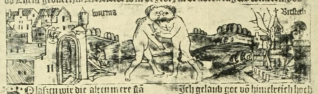 An illustration from Wunder, Wundergeburt und Wundergestalt in Einblattdrucken des fünfzehnten bis achtzehnten Jahrhunderts; kulturhistorische Studie, 1921, leaf 360