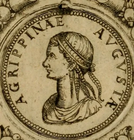 An illustration from XII. primorvm Caesarvm et LXIIII ipsorvm vxorvm et parentum ex antiquis numismatibus, in aere incisae, effigies : atque eorundem earundemque vitae & res gestae, ex varijs authoribus collectae per Levinvm Hvlsivm .., 1597, leaf 125