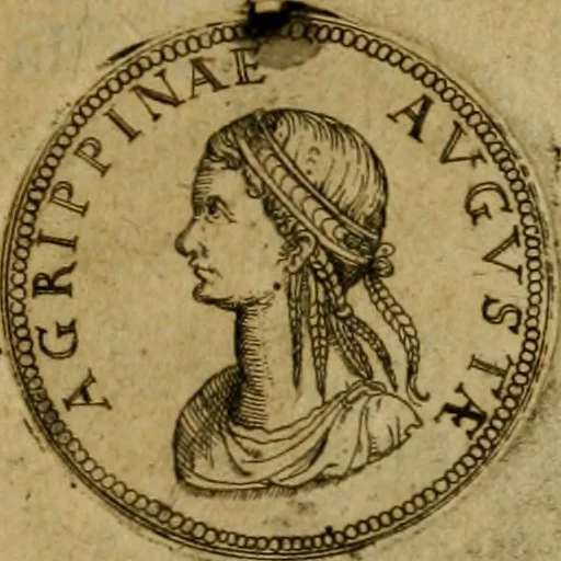 An illustration from XII. primorvm Caesarvm et LXIIII ipsorvm vxorvm et parentum ex antiquis numismatibus, in aere incisae, effigies : atque eorundem earundemque vitae & res gestae, ex varijs authoribus collectae per Levinvm Hvlsivm .., 1597, leaf 84