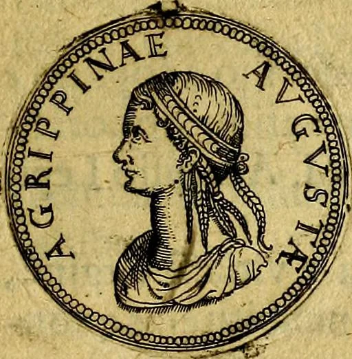 An illustration from XII primorvm Caesarvm et LXIIII. Ipsorvm vxorvm et parentum ex antiquis numismatibus, in aere incisae, effigies: atque eorundem earundemque vitae & res gestae, ex varijs authoribus, 1597, leaf 86