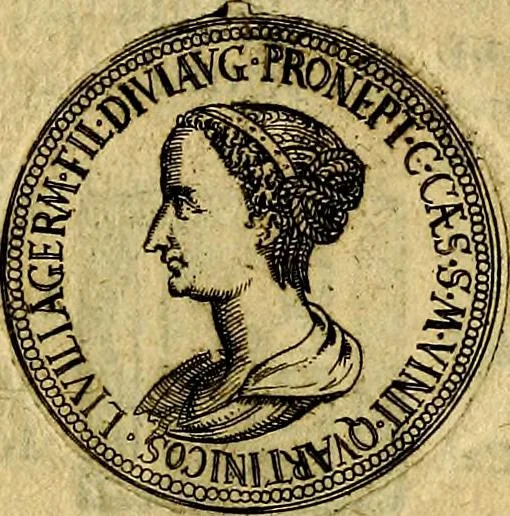 An illustration from XII primorvm Caesarvm et LXIIII. Ipsorvm vxorvm et parentum ex antiquis numismatibus, in aere incisae, effigies: atque eorundem earundemque vitae & res gestae, ex varijs authoribus, 1597, leaf 86