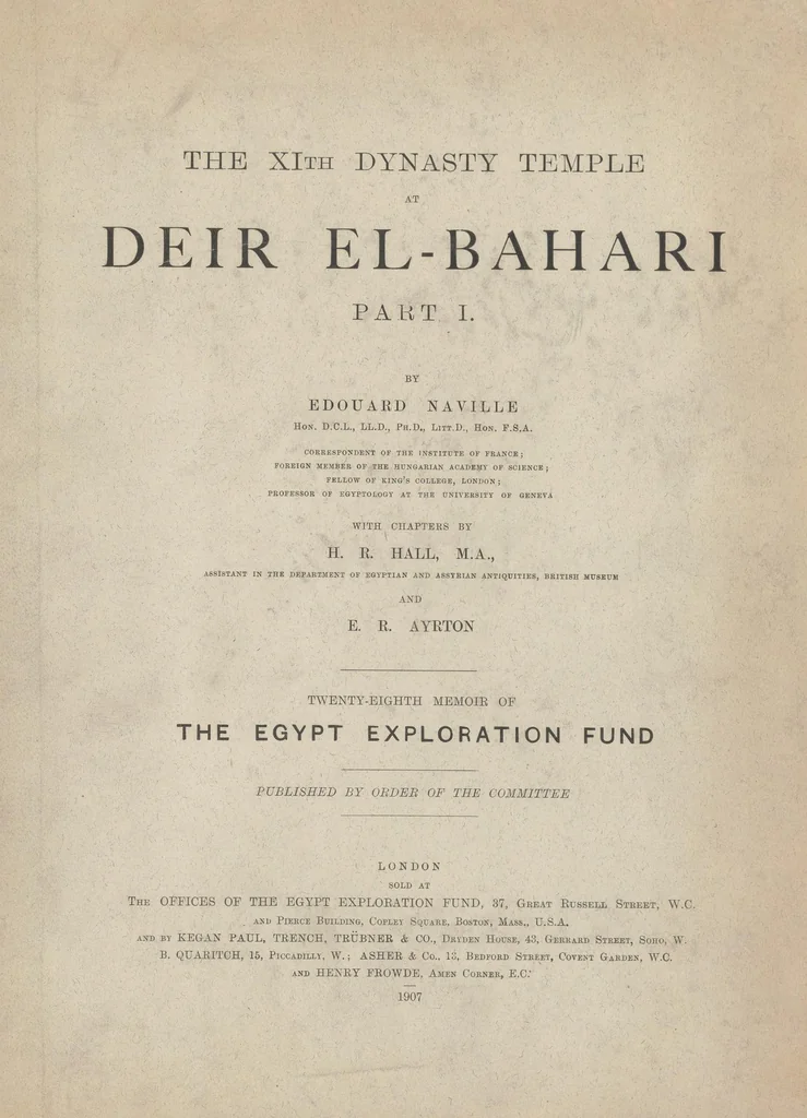 An illustration from The XIth dynasty temple at Deir el-Bahari, 1907, leaf 1