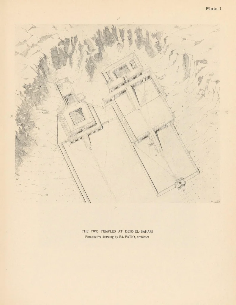 An illustration from The XIth dynasty temple at Deir el-Bahari, 1907, leaf 47