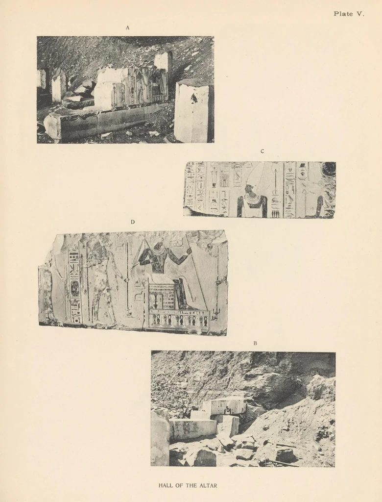 An illustration from The XIth dynasty temple at Deir el-Bahari, 1907, leaf 55