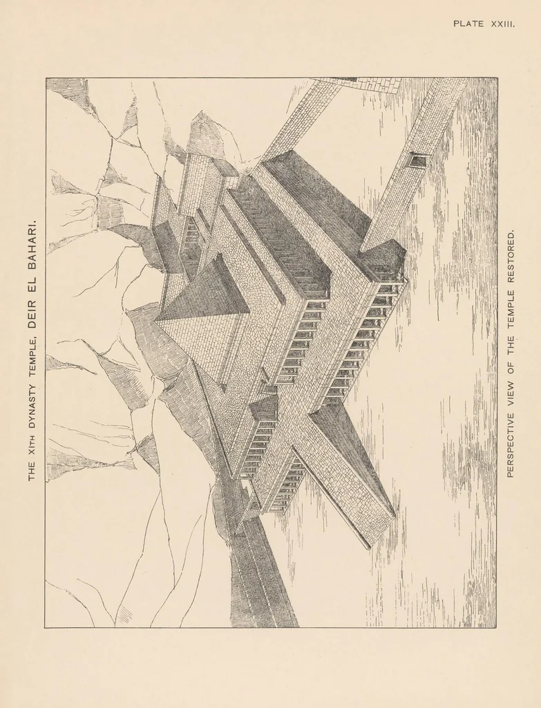 An illustration from The XIth dynasty temple at Deir el-Bahari, 1907, leaf 95