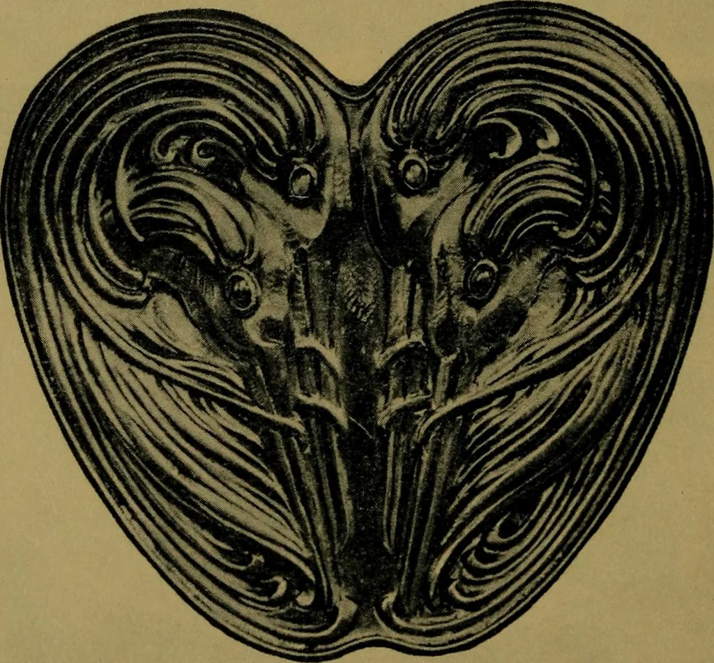 An illustration from XIV [i.e. Vierzehnter] Verbandstag Verband deutscher Juweliere, Gold- & Silberschmiede Strassburg, vom 7.-11. August 1914 : verbunden mit einer Ausstellung alter & neuer Goldschmiedearbeiten und Uhren, 1914, leaf 101