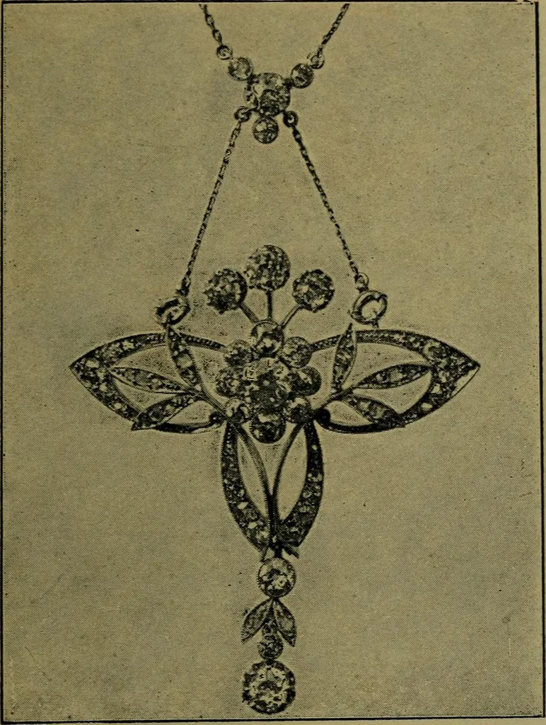 An illustration from XIV [i.e. Vierzehnter] Verbandstag Verband deutscher Juweliere, Gold- & Silberschmiede Strassburg, vom 7.-11. August 1914 : verbunden mit einer Ausstellung alter & neuer Goldschmiedearbeiten und Uhren, 1914, leaf 78