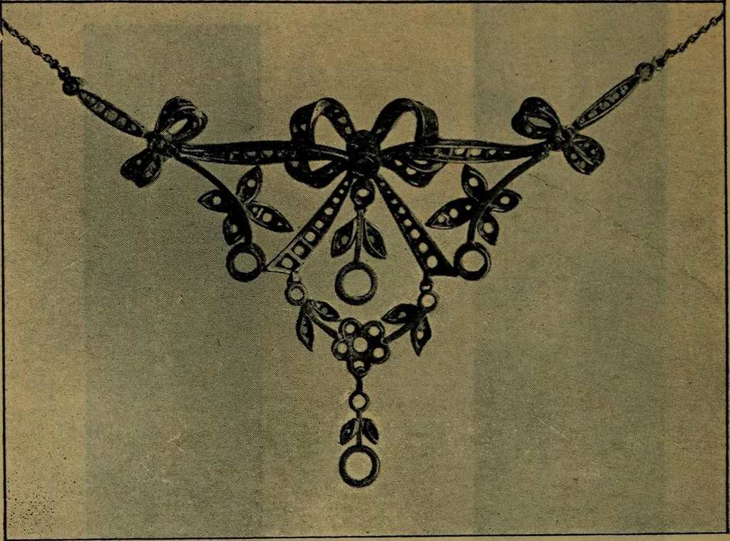 An illustration from XIV [i.e. Vierzehnter] Verbandstag Verband deutscher Juweliere, Gold- & Silberschmiede Strassburg, vom 7.-11. August 1914 : verbunden mit einer Ausstellung alter & neuer Goldschmiedearbeiten und Uhren, 1914, leaf 81