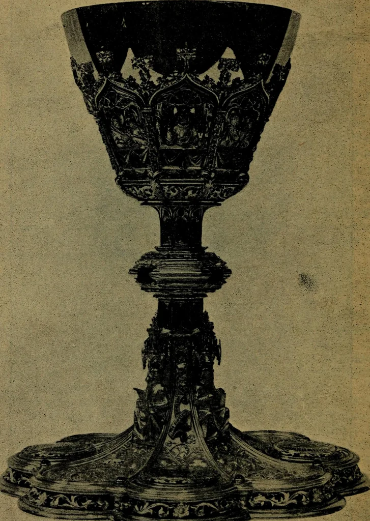 An illustration from XIV [i.e. Vierzehnter] Verbandstag Verband deutscher Juweliere, Gold- & Silberschmiede Strassburg, vom 7.-11. August 1914 : verbunden mit einer Ausstellung alter & neuer Goldschmiedearbeiten und Uhren, 1914, leaf 85