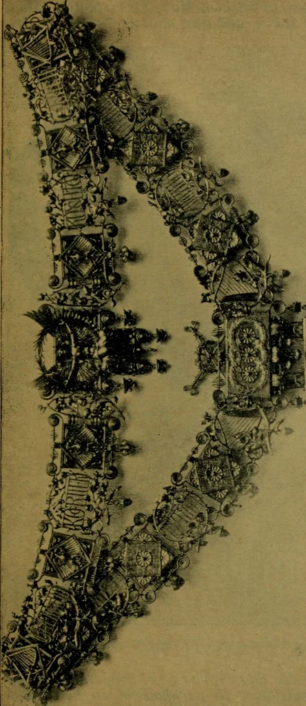 An illustration from XIV [i.e. Vierzehnter] Verbandstag Verband deutscher Juweliere, Gold- & Silberschmiede Strassburg, vom 7.-11. August 1914 : verbunden mit einer Ausstellung alter & neuer Goldschmiedearbeiten und Uhren, 1914, leaf 88