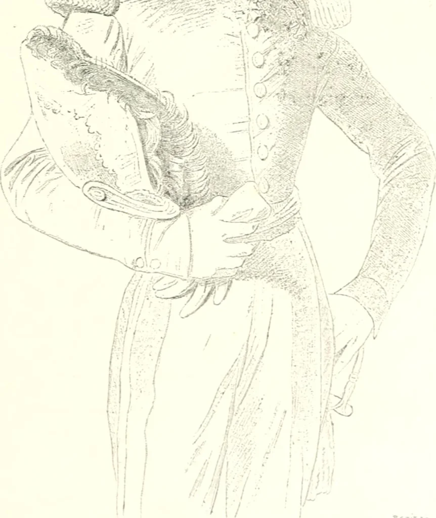 An illustration from XIXe [i.e. Dix-neuvième] siècle (en France); classes - moeurs - usages - costumes - inventions. Ouvrage illustré d'un front. chromotypographique, de 16 planches coloriées aux patrons, de 36 entetes et lettres ornées et de 487 gravures (dont 24 tirées hors texte) d'après les principaux artistes du siècle, 1893, leaf 102