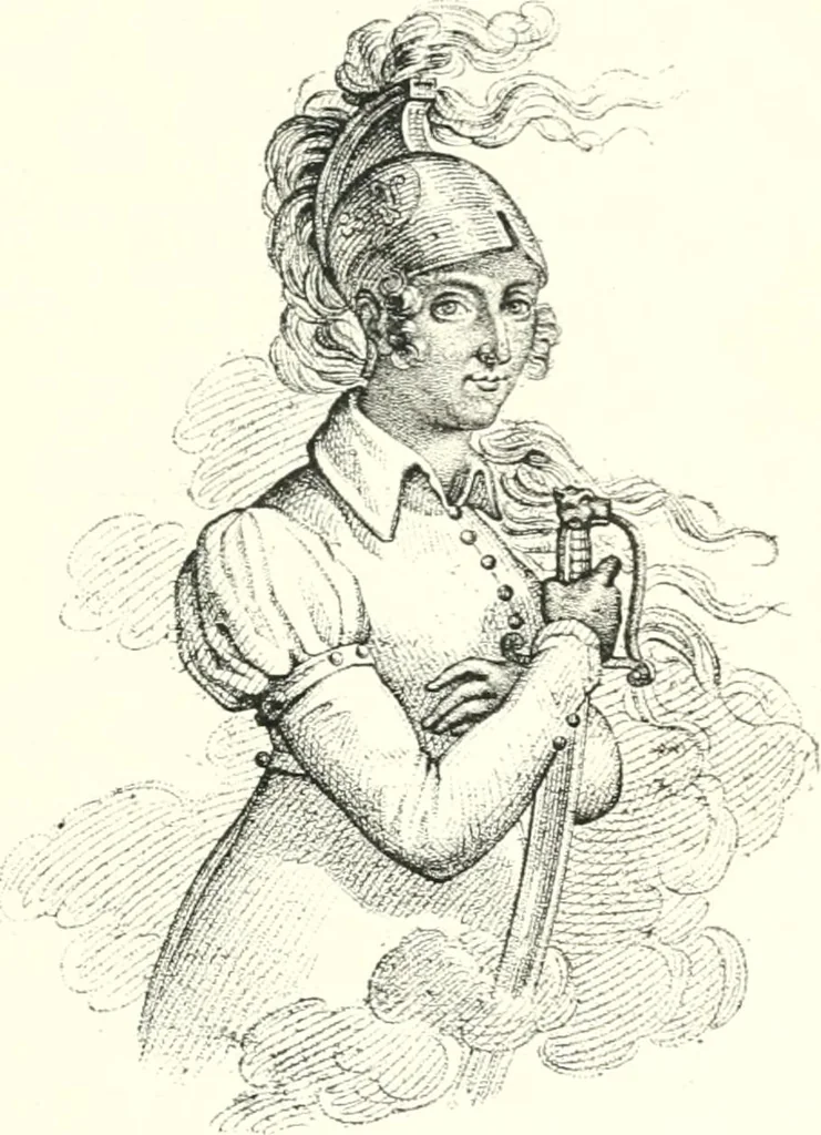An illustration from XIXe [i.e. Dix-neuvième] siècle (en France); classes - moeurs - usages - costumes - inventions. Ouvrage illustré d'un front. chromotypographique, de 16 planches coloriées aux patrons, de 36 entetes et lettres ornées et de 487 gravures (dont 24 tirées hors texte) d'après les principaux artistes du siècle, 1893, leaf 194
