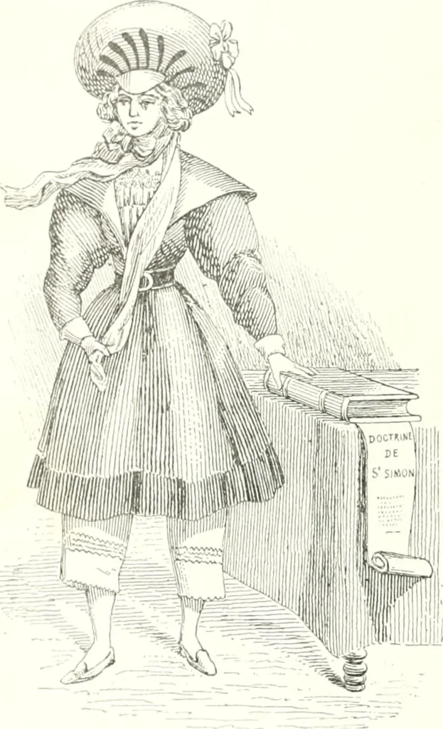 An illustration from XIXe [i.e. Dix-neuvième] siècle (en France); classes - moeurs - usages - costumes - inventions. Ouvrage illustré d'un front. chromotypographique, de 16 planches coloriées aux patrons, de 36 entetes et lettres ornées et de 487 gravures (dont 24 tirées hors texte) d'après les principaux artistes du siècle, 1893, leaf 197