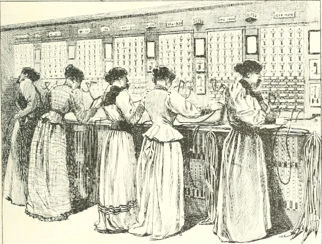 An illustration from XIXe [i.e. Dix-neuvième] siècle (en France); classes - moeurs - usages - costumes - inventions. Ouvrage illustré d'un front. chromotypographique, de 16 planches coloriées aux patrons, de 36 entetes et lettres ornées et de 487 gravures (dont 24 tirées hors texte) d'après les principaux artistes du siècle, 1893, leaf 208