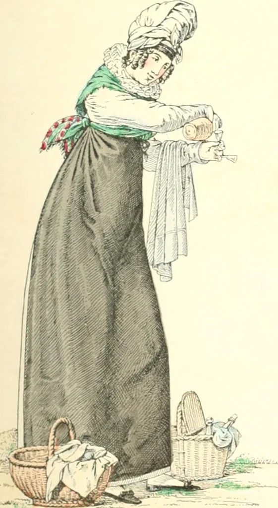 An illustration from XIXe [i.e. Dix-neuvième] siècle (en France); classes - moeurs - usages - costumes - inventions. Ouvrage illustré d'un front. chromotypographique, de 16 planches coloriées aux patrons, de 36 entetes et lettres ornées et de 487 gravures (dont 24 tirées hors texte) d'après les principaux artistes du siècle, 1893, leaf 212