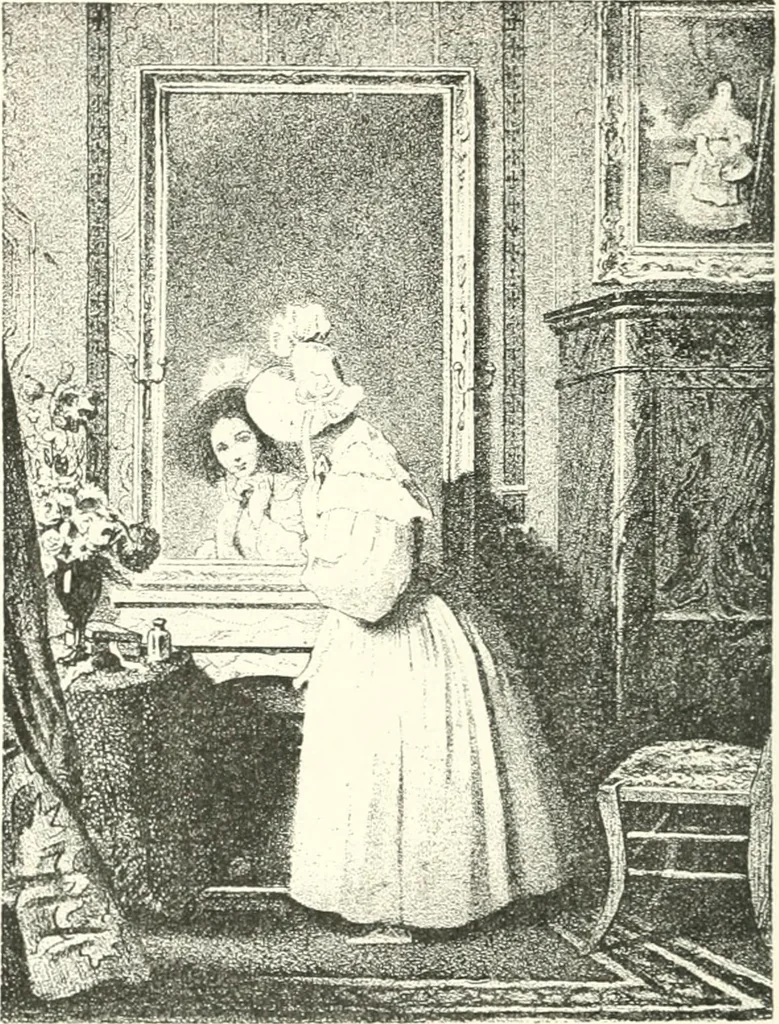 An illustration from XIXe [i.e. Dix-neuvième] siècle (en France); classes - moeurs - usages - costumes - inventions. Ouvrage illustré d'un front. chromotypographique, de 16 planches coloriées aux patrons, de 36 entetes et lettres ornées et de 487 gravures (dont 24 tirées hors texte) d'après les principaux artistes du siècle, 1893, leaf 221