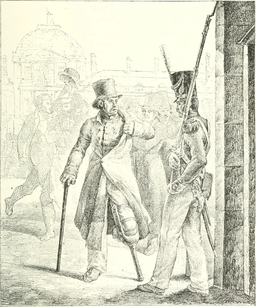 An illustration from XIXe [i.e. Dix-neuvième] siècle (en France); classes - moeurs - usages - costumes - inventions. Ouvrage illustré d'un front. chromotypographique, de 16 planches coloriées aux patrons, de 36 entetes et lettres ornées et de 487 gravures (dont 24 tirées hors texte) d'après les principaux artistes du siècle, 1893, leaf 26